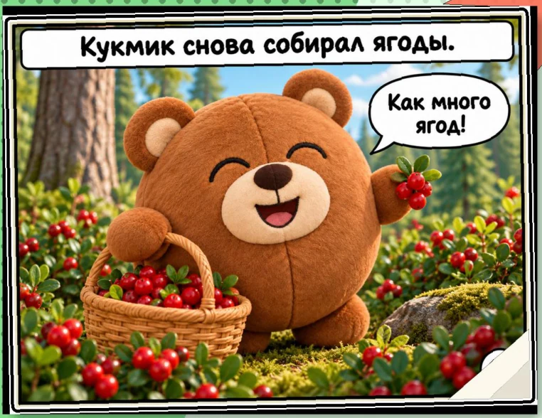 Кукмик снова собирает ягоды, а шалость продолжается
